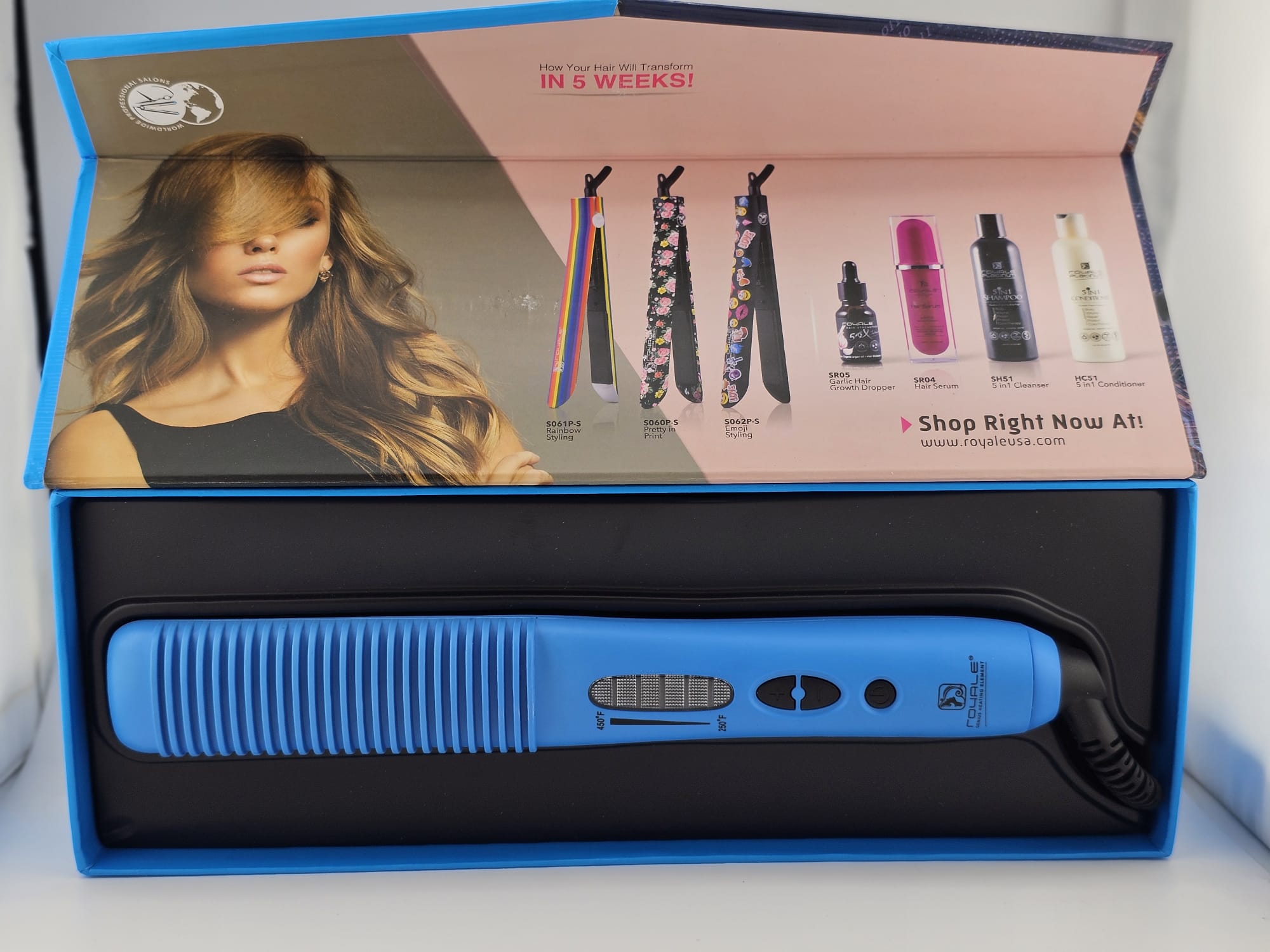 Royale Ceramic Hair Brush Blue