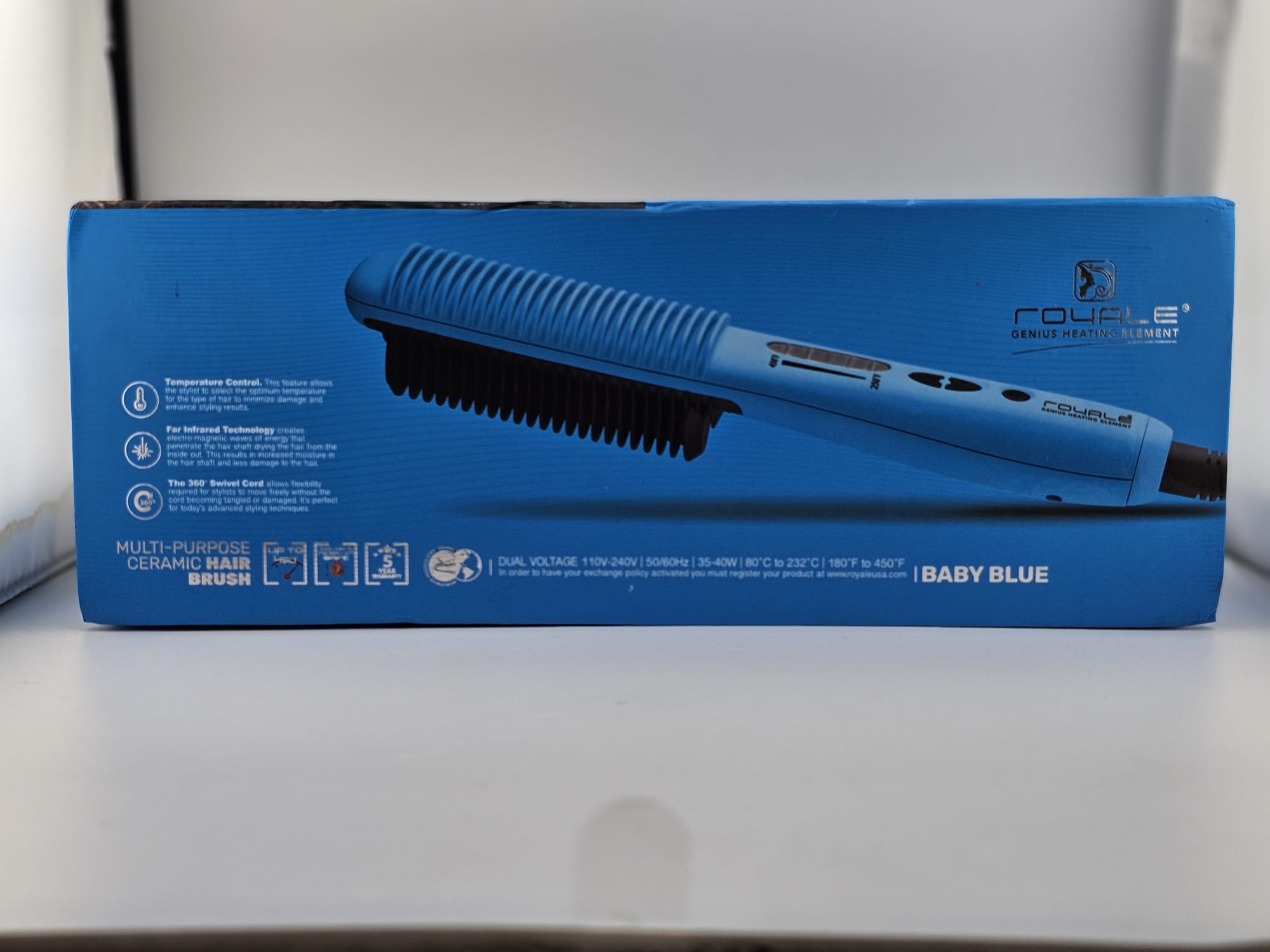 Royale Ceramic Hair Brush Blue