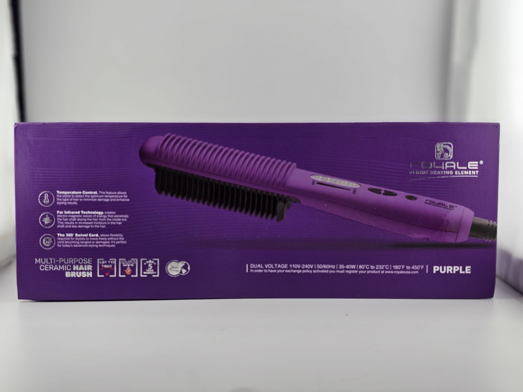 Royale Ceramic Hair Brush Purple