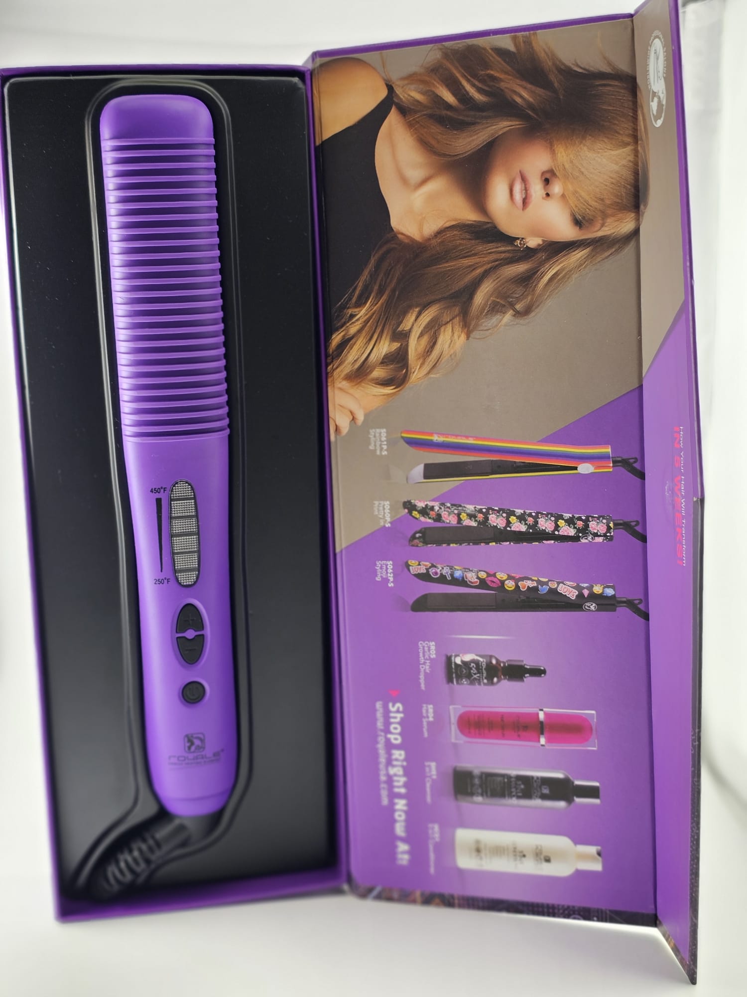 Royale Ceramic Hair Brush Purple