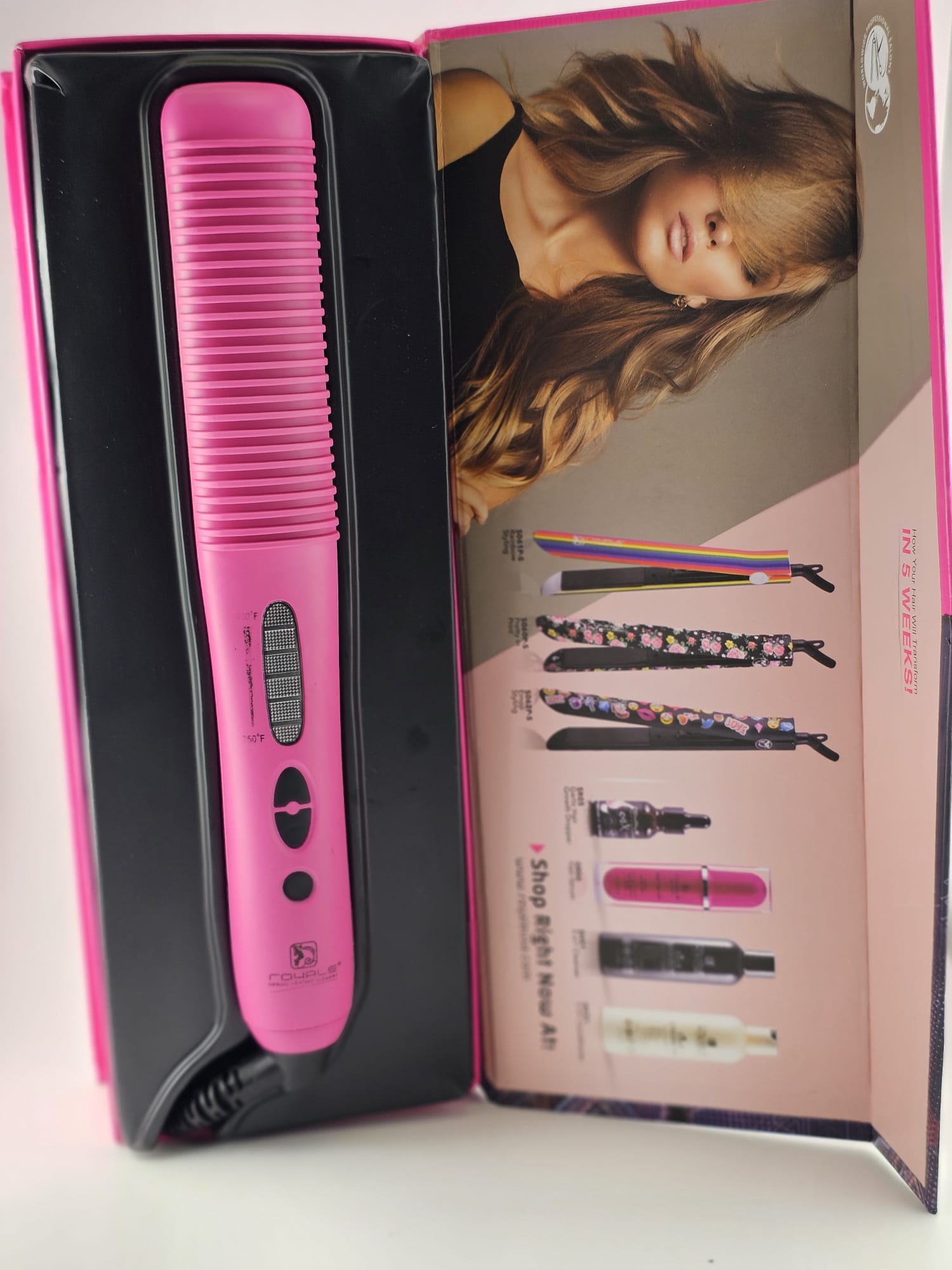 Royale Ceramic Hair Brush Pink