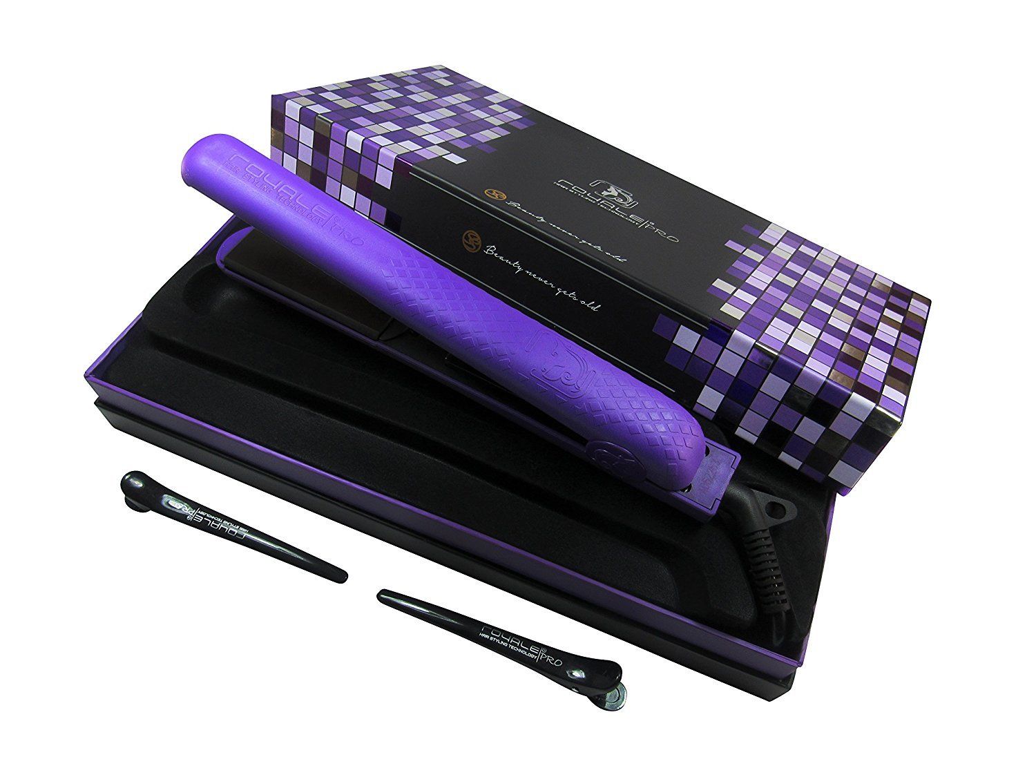 Royale Classic Flat Iron Hair Straightener 1.5 Inch Deep Purple
